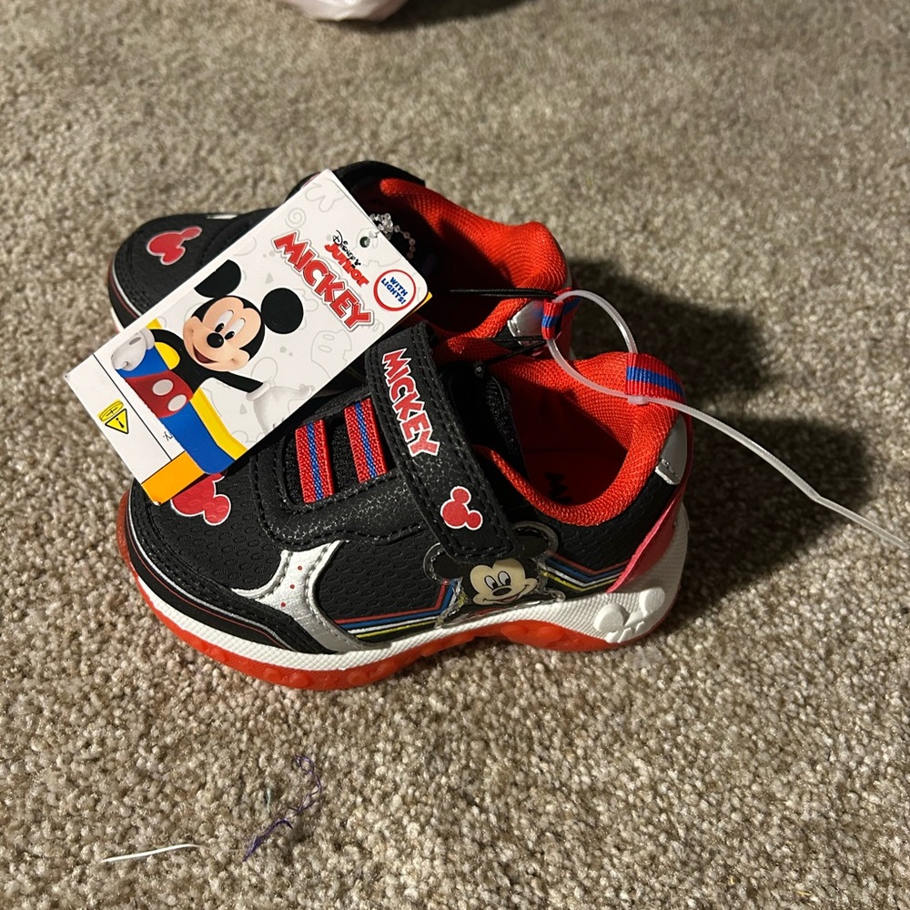 Disney Mickey Mouse light up Kids Sneakers - Black and Red